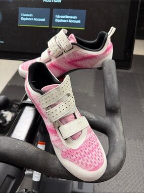 Pink Women's Cycling Shoes with Velcro Straps size 40